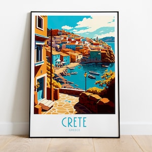 Crete Travel Print Wall Art Crete Greece Wall Hanging Home Decoration Crete Greece Gift Art Lovers Art Crete Greece Decor Wall Art Gift