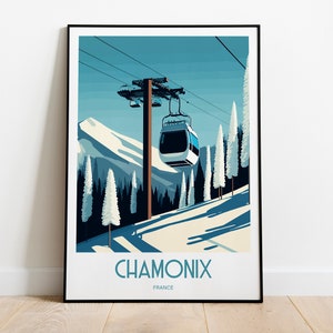 Chamonix Poster | Chamonix | Chamonix Print | Chamonix France | Chamonix Wall Art | Ski Poster | Mont Blanc | Chamonix Art | Chamonix Mont