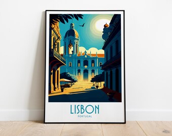 Lisbon Travel Print Wall Art Lisbon Portugal Wall Hanging Home Decoration Lisbon Portugal Gift Art Lovers Wall Art Print Lisbon Portugal