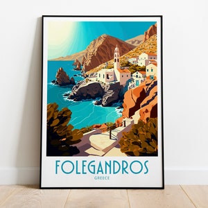 Folegandros Travel Print Wall Art Folegandros Greece Wall Hanging Home Decoration Folegandros Greece Gift Art Lovers Art Folegandros Greece