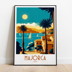 Mallorca Reise Print Wandkunst Mallorca Wandbehang Dekoration Mallorca Geschenk Kunstliebhaber Wand Kunst Mallorca Wanddeko
