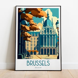Brussels Belgium Travel Print Wall Art Brussels Travel Poster Gift For Brussels Scenery Wall Art Belgium City Wall Art Gift For Brussels