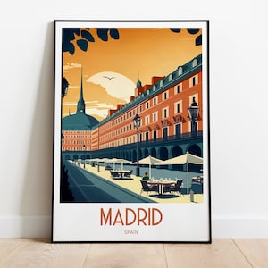 Madrid Spain Travel Poster For Madrid Birthday Gift For Travel Print Lovers Madrid Spain Travel Poster For Madrid Spain Birthday Gift