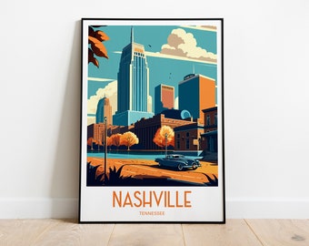 Nashville Tennessee Travel Poster For Nashville Birthday Gift For Travel Print Lovers Tennessee Travel Poster For Birthday Gift Nashville