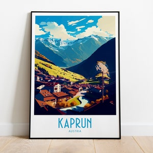 Kaprun Travel Print Wall Art Kaprun Austria Wall Hanging Home Decoration Kaprun Austria Gift Art Lovers Print Kaprun Art Kaprun Austrian Art