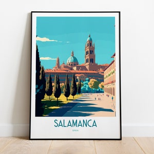 Salamanca Spanien Reise Poster | Salamanca Spanien Stadt Reisekunst | Salamanca Spanische Stadt Reise Druck | Hauptstadt Spanien Poster |  Salamanca