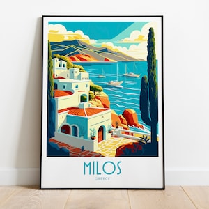 Milos Travel Print Wall Art Milos Greece Wall Hanging Home Decoration Milos Greece Gift For Art Lovers Milos Greece Decor Milos Gift Print