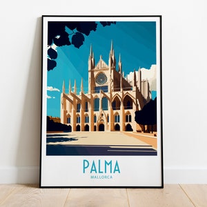 Palma Travel Print Palma Mallorca Poster Art Decor Landscape Art Palma Spain Wall Art for Palma Spain Gift Wall Art Decor Palma Artwork Gift