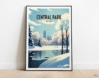 Central Park New York Travel Print | New York City Travel Art | Central Park Travel Print | New York Print | Central Park Travel Poster