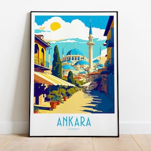Ankara Travel Print Wall Art Ankara Turkey Wall Hanging Home Decoration Ankara Turkey Gift Art Lovers Ankara Poster Art Ankara Poster