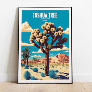 Joshua Tree National Park Travel Print | National Park Travel Art | Joshua Tree Travel Print | USA National Park | Joshua Tree Travel Poster