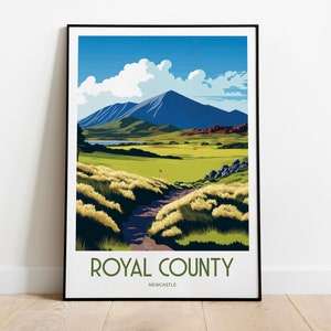 Royal County Down | Northern Ireland | Golf Print | Golf Art | Mourne Mountains | Golf Course | Tiger Woods | Golf Art Print | Golf Course