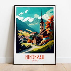 Niederau Travel Print Wall Art Niederau Austria Wall Hanging Home Decoration Niederau Austria Gift Art Lovers Print Niederau Wall Art Gift