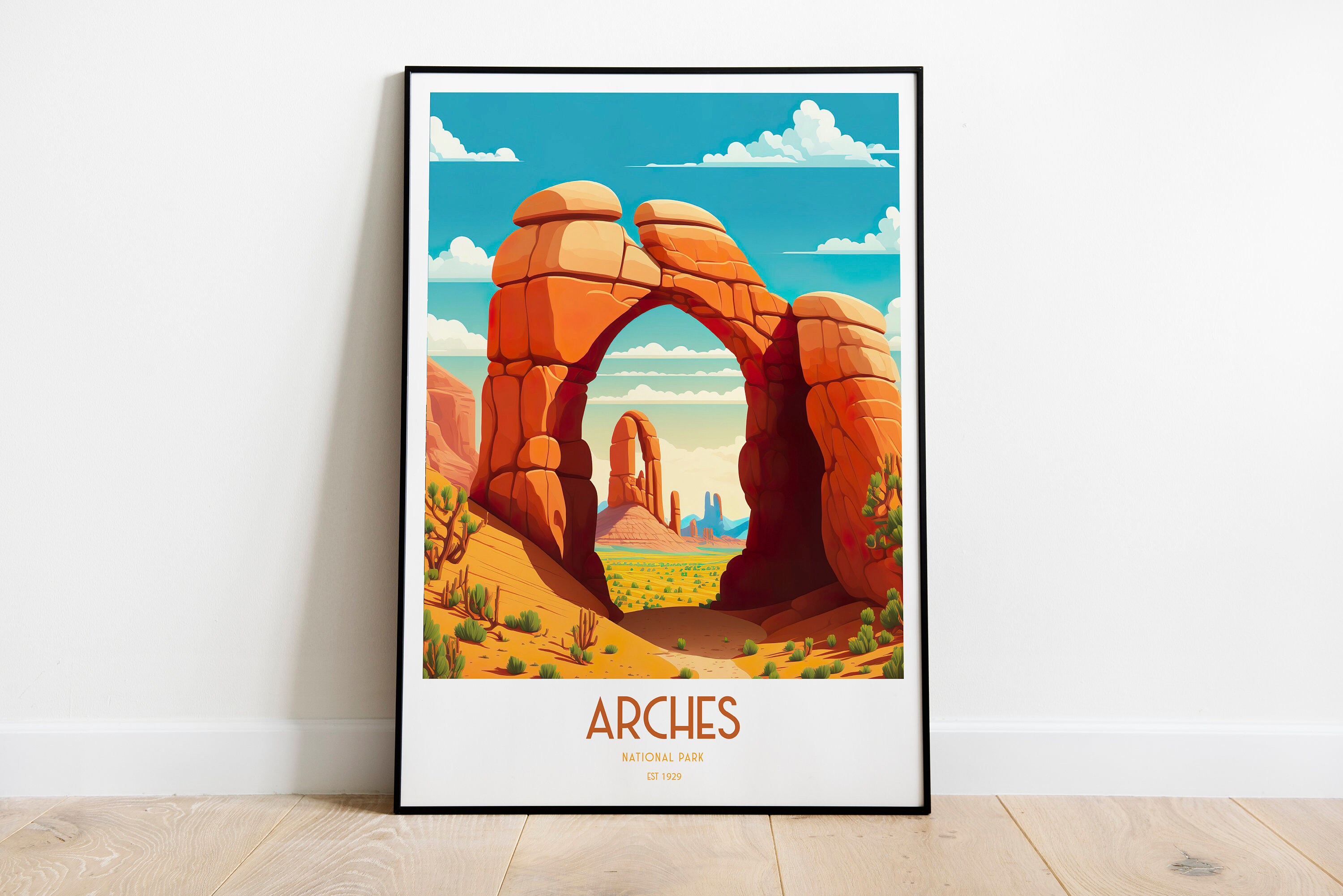 Discover Parc National Arches Vintage Voyage Poster