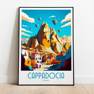 Cappadocia Travel Print Wall Art Cappadocia Turkey Wall Hanging Home Decoration Cappadocia Turkey Gift Art Lovers Cappadocia Poster Art