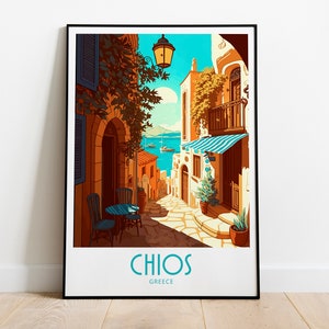 Chios Griechenland Wandbehang Chios Griechenland Wanddekoration Chios Griechenland Geschenk Kunstliebhaber Kunst Chios Griechenland Wanddekoration Chios Kunst