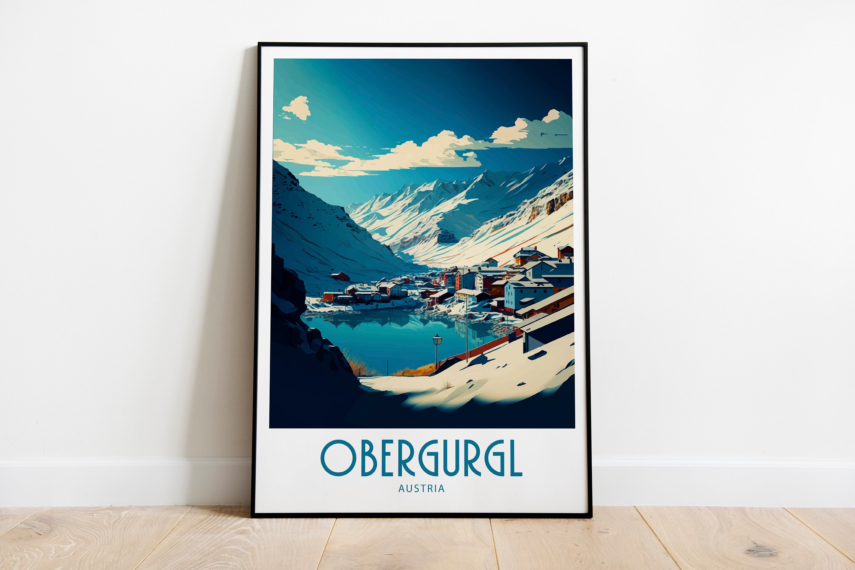 Obergurgl Travel Print Wall Art Obergurgl Austria Wall Hanging Home Decoration Obergurgl Austria Gift Art Lovers Obergurgl Print Wall Art