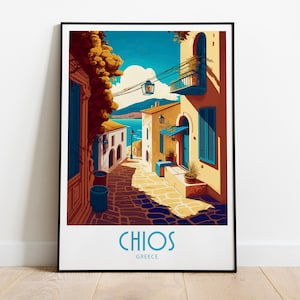Chios Travel Print Wall Art Chios Greece Wall Hanging Home Decoration Chios Greece Gift Art Lovers Art Chios Greece Wall Decor Chios Art