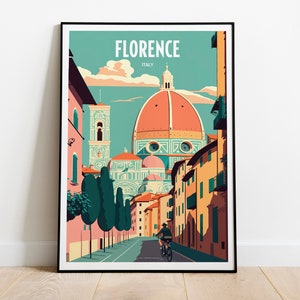 Florence Italy Travel Poster For Florence Birthday Gift For Travel Print Lovers Florence Travel Poster For Florence Birthday Gift