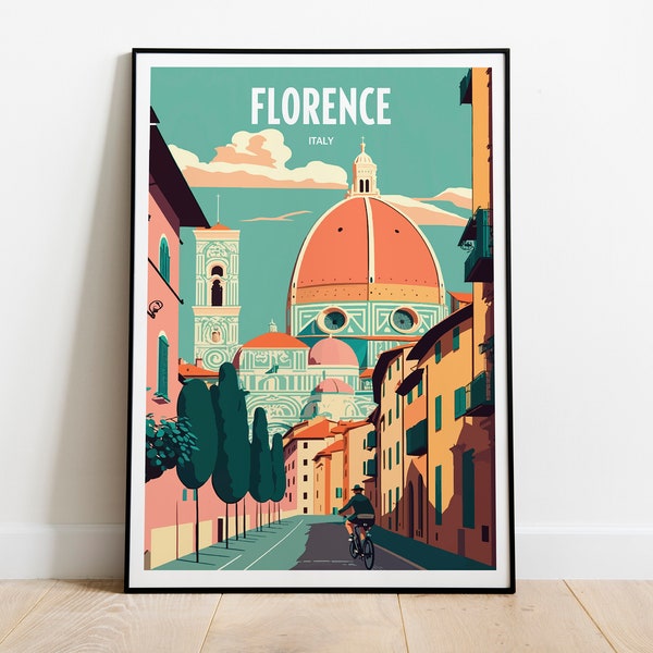 Florenz Italien Reiseplakat für Florenz Geburtstagsgeschenk für Reisedruckliebhaber Florenz Reiseplakat für Florenz Geburtstagsgeschenk