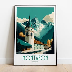 Montafon Travel Print Wall Art Montafon Austria Wall Hanging Home Decoration Montafon Austria Gift Art Lovers Print Montafon Wall Art Gift