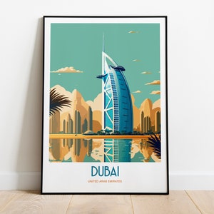 Dubai Travel Print | Burj Al Arab Travel Art | Dubai Travel Print | Dubai Hotel | Dubai Travel Poster