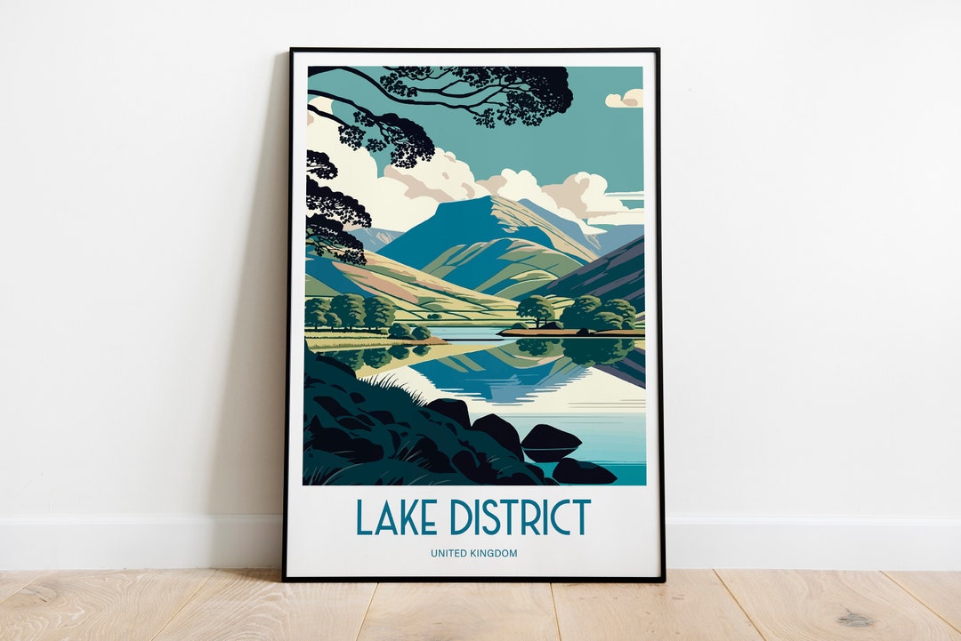 Lake District Print Lake District Poster Lake District Art Lake