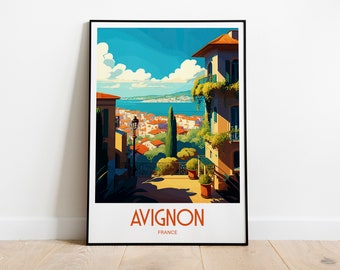 Avignon Travel Print Avignon France Poster Avignon Home Decor Landscape Art Print Avignon France Wall Art Avignon France Scenic Gift Avignon