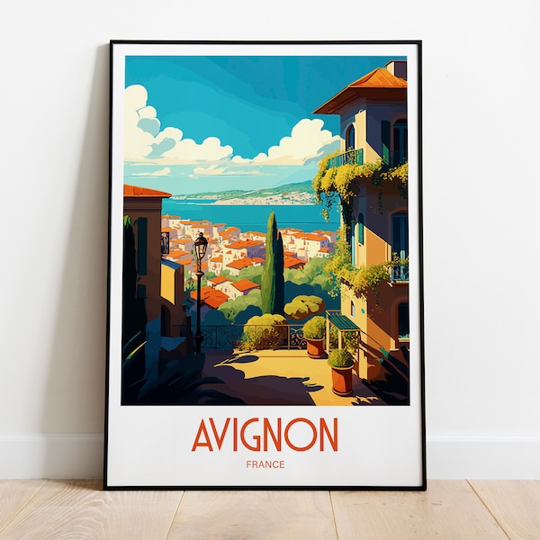 Avignon Travel Print Avignon France Poster Avignon Home Decor Landscape Art Print Avignon France Wall Art Avignon France Scenic Gift Avignon