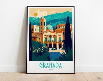 Granada Travel Print Wall Art Granada Spain Wall Hanging Home Decoration Granada Spain Gift Art Lovers Wall Art Print Granada Spain Decor