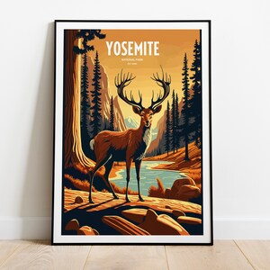Yosemite Nationalpark Reise-Druck | Nationalpark Reise Kunst | Yosemite Reisedruck | USA Nationalpark | Yosemite Reiseposter