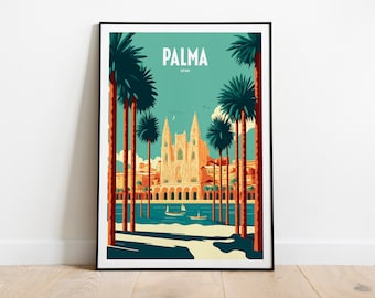 Palma Print | Palma De Mallorca | Palma | Palma Poster | Balearic Islands | Mallorca | Mallorca Print | Mallorca Poster | Spain Travel Print