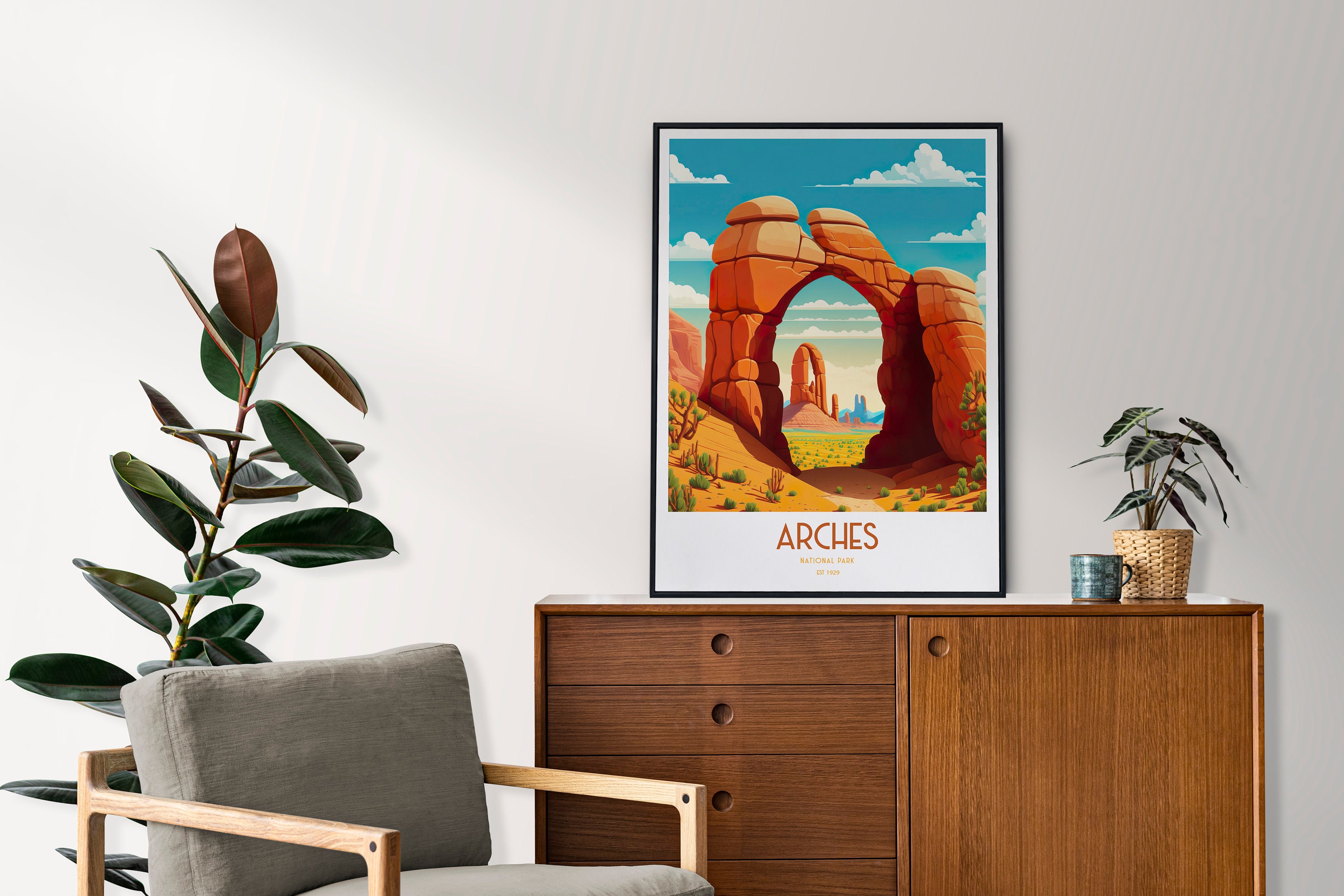 Discover Parc National Arches Vintage Voyage Poster