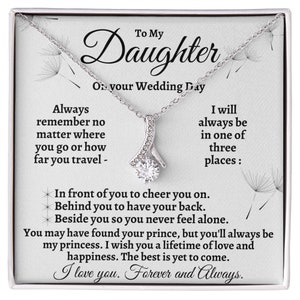 Bride Gift from Mom to Daughter on Wedding Day gift for Daughter on wedding day from Mother to Daughter Wedding from Dad to Daughter Father image 2