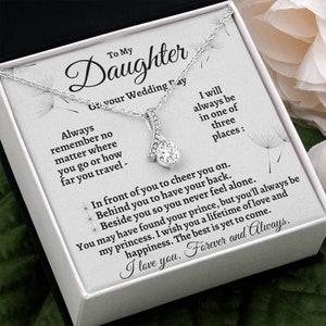 Bride Gift from Mom to Daughter on Wedding Day gift for Daughter on wedding day from Mother to Daughter Wedding from Dad to Daughter Father Alluring Beauty Necklace w/ POD MC