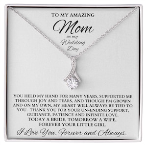 Mother Of The Bride Gift From Daughter, Mother Of The Bride Necklace From Bride Gift, Mom Of Bride Present, To Mom From Bride Gifts