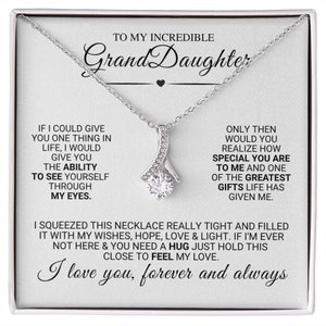 To My Granddaughter Necklace, Granddaughter Gift from Grandpa, Grandma, Birthday Graduation Gift, Christmas Gift for Her
