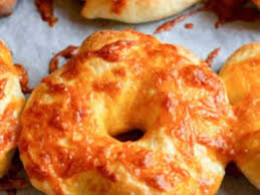 Dozen KETO Cheddar Bagels/grain Free Bagels/diabetic Friendly Bagels