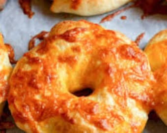 Dozen KETO Cheddar Bagels/grain free bagels/diabetic friendly bagels/gluten free bagels/low calorie bagels/keto baked goods/keto diet