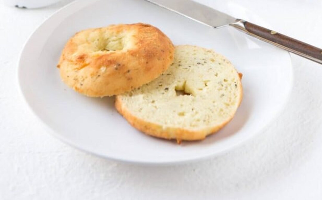 Dozen KETO Garlic Herb Bagels/low Carb Bagels/diabetic Friendly Bagels