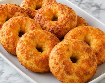 Dozen KETO Cheddar Bagels/grain free bagels/diabetic friendly bagels/gluten free bagels/low calorie bagels/keto baked goods/keto diet