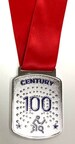 Milestone medal 100 with 32 inch satin ribbon 