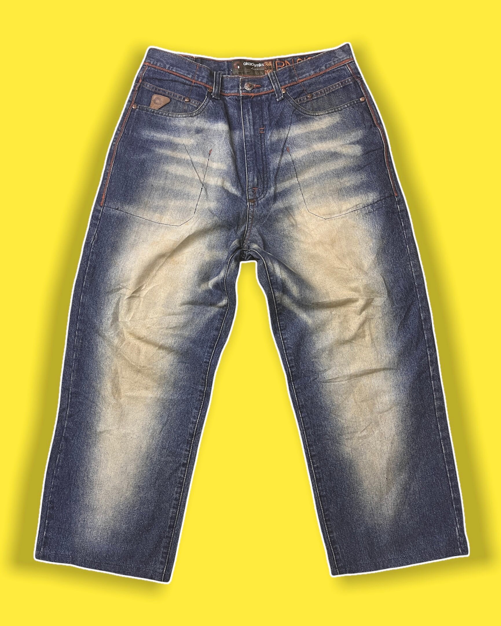 Hypebeast AKADEMIKS BLEACH BAGGY Denim 