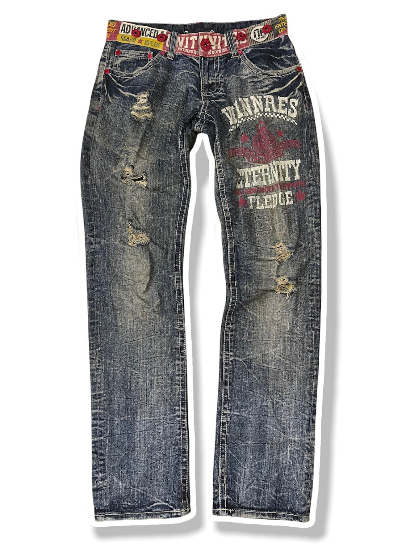 Custom Distressed JAPAN DENIM JEANS 