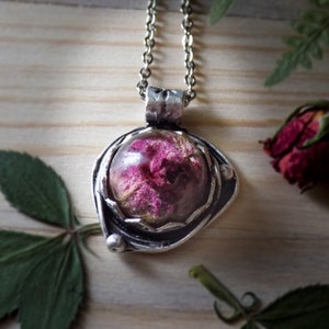 Real rose, handmade gift, Rosebud jewelry, real flowers, Nature Jewelry, Vegan Gift