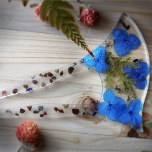 Botanical Hair Fork, Blue hydrangea, Real flowers, Geisha accessories, Hair Accessories, Botanical Hairpin, FREE POSTAGE