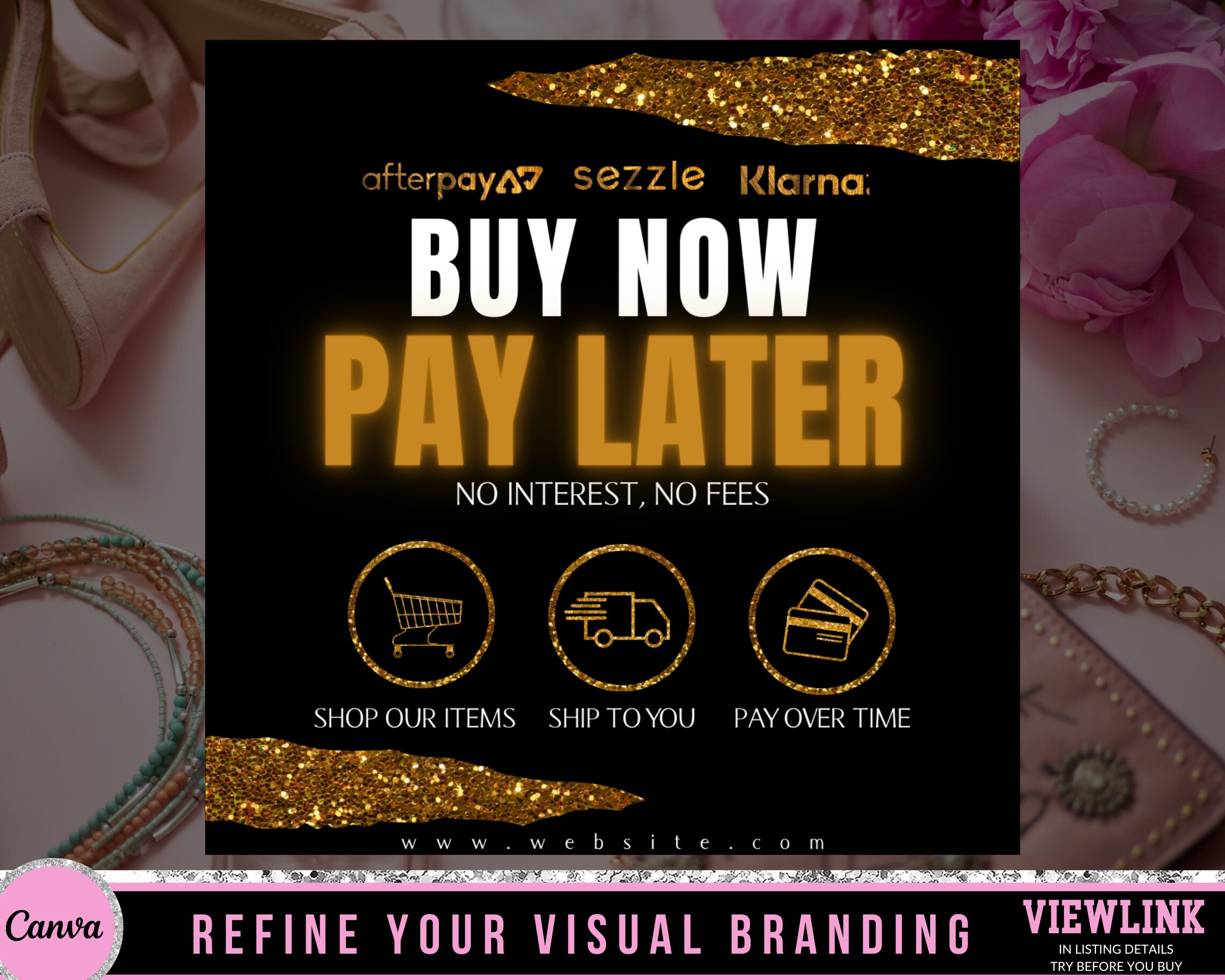 Afterpay Flyer DIY Boutique E-flyer DIY Beauty Hair Business 