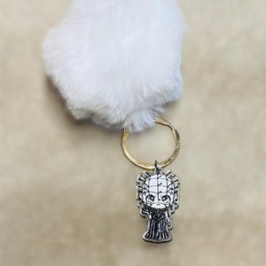 Horror Movie Icon Mini Hellraiser Pinhead inspired Keychain, Key Ring, Killer, Slasher, Villain, Halloween, Holiday Halloween