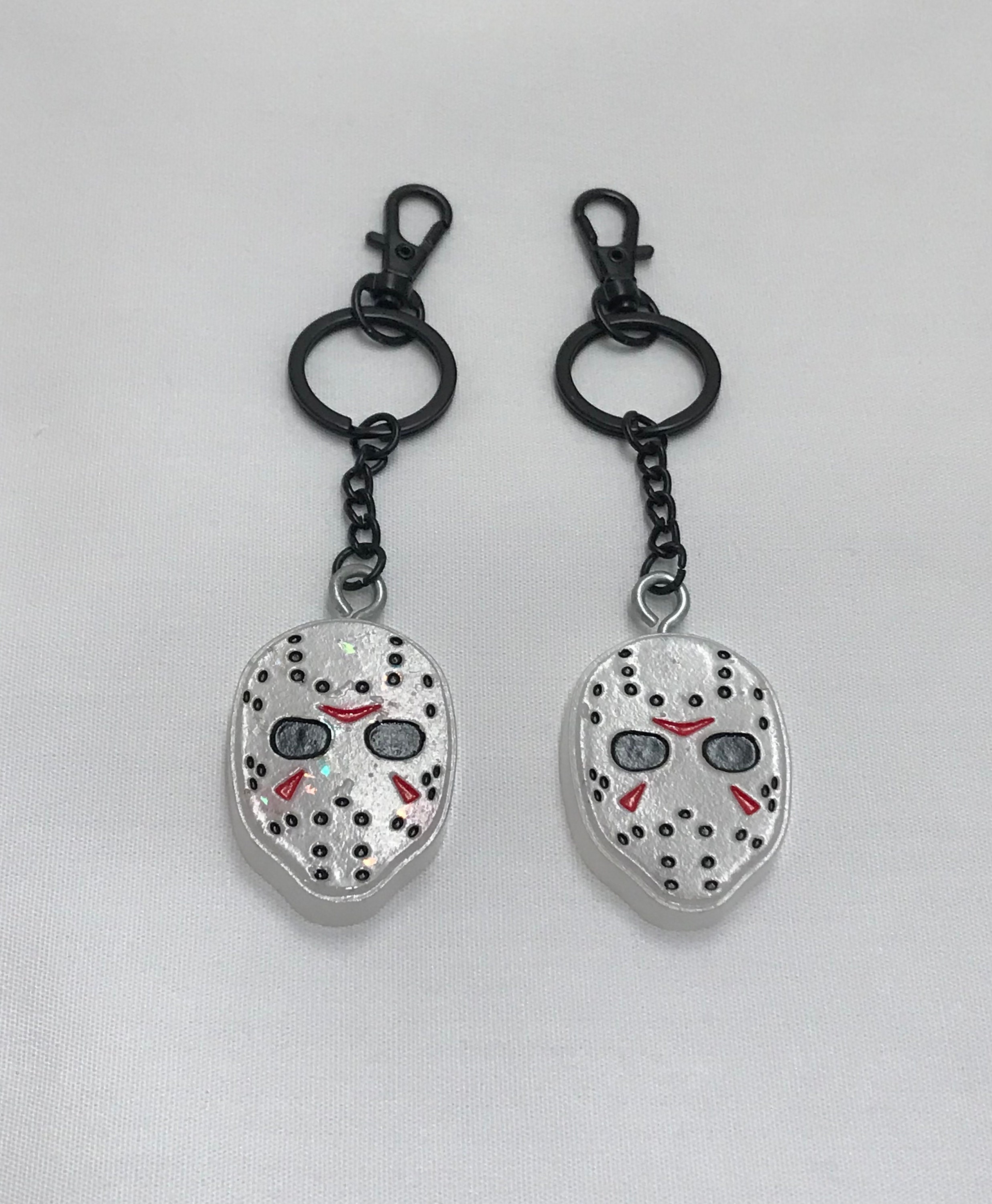 Pinstant Jason Voorhees Mask Friday The 13th Classic Horror Movie Film Keychain Key Tag Chain Fob Ring