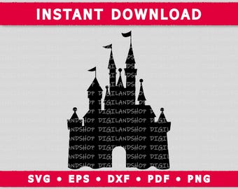 Disney Castle SVG Cut File | Kingdom Silhouette (Digital Download)